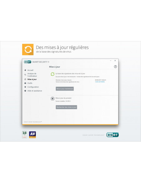 ESET Internet Security renouvellement version boite
