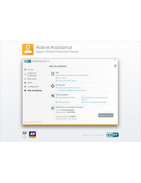 ESET Internet Security renouvellement version boite